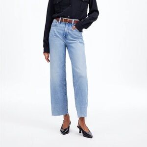 Madewell The Perfect Vintage Wide-Leg Crop Jean Altoona Wash Blue
